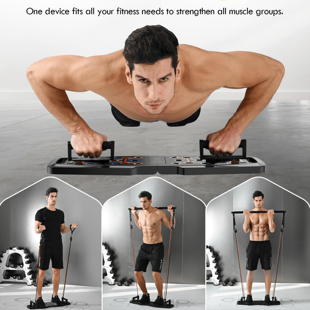 Fitflex – Komplettes Fitness-Set für zu Hause mit Widerstandsbändern & AB-Roller - sellene.de