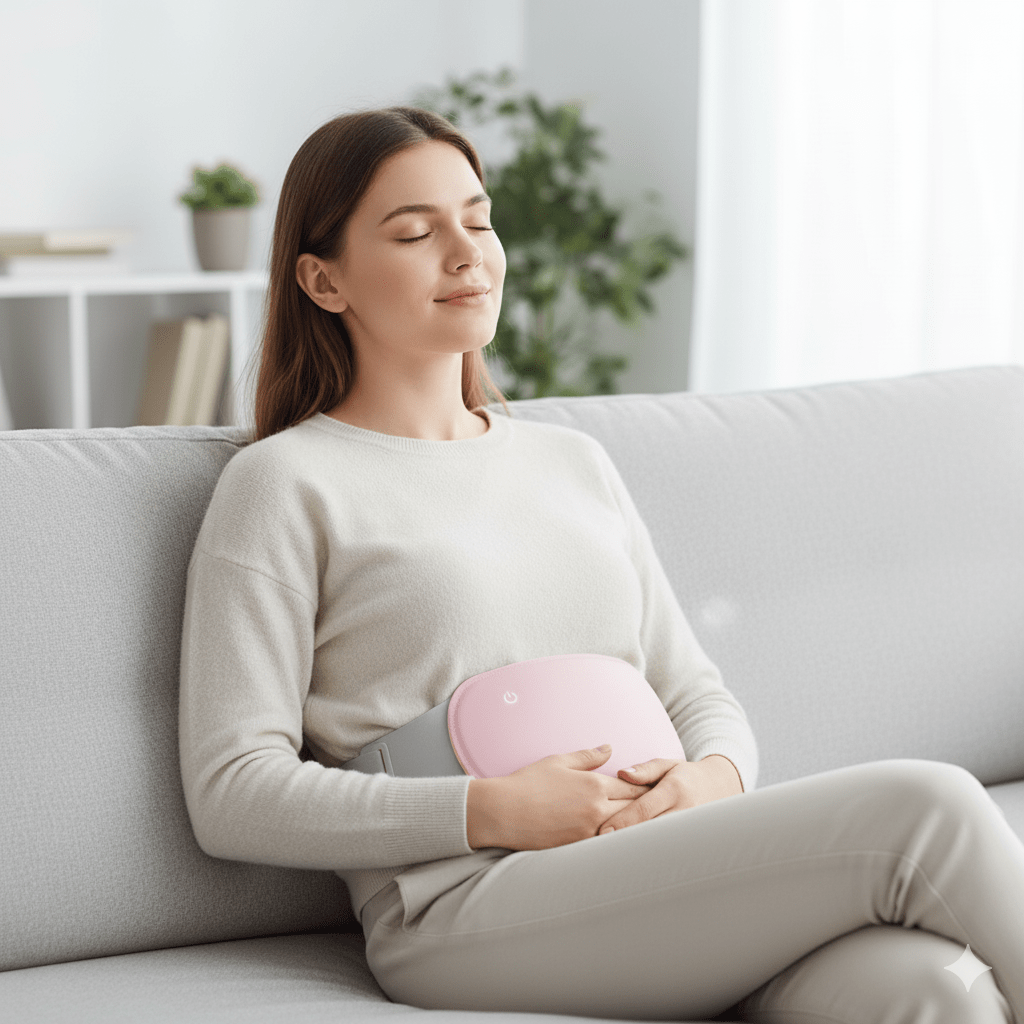Relaxheat – Elektrische Bauchheizung mit Wärme- & Vibrationsfunktion zur Schmerzlinderung - sellene.de