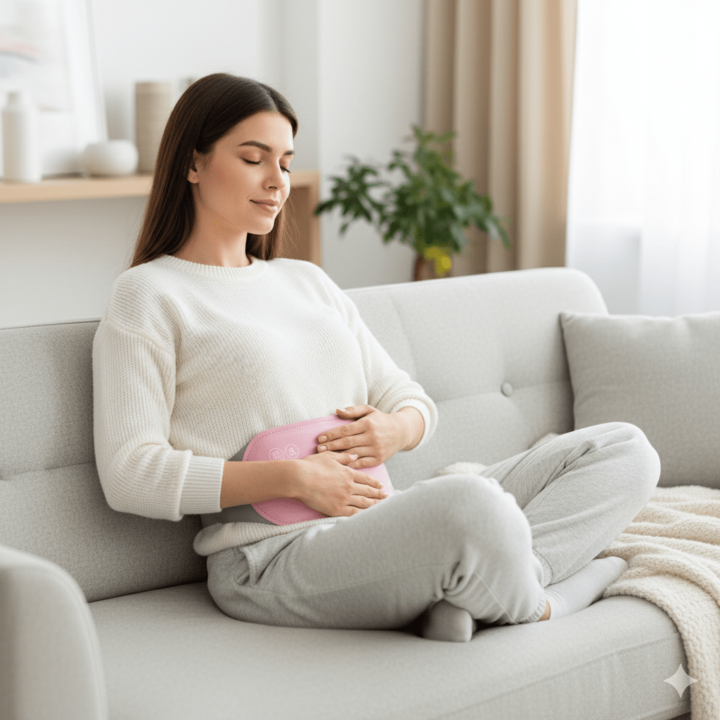Relaxheat – Elektrische Bauchheizung mit Wärme- & Vibrationsfunktion zur Schmerzlinderung - sellene.de