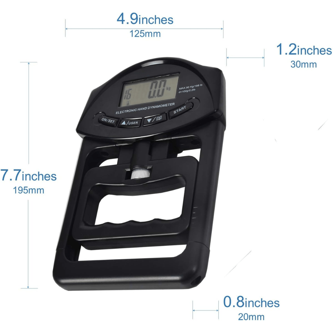 Gripmaster Digital – Präzises Handmessgerät zur Griffkraftmessung bis 120 kg - sellene.de
