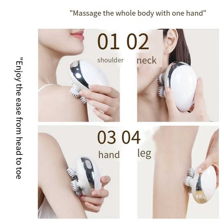 Kopfhaut Glückseligkeit – 4D Massagegerät mit Rotlicht & IPX8 Wasserschutz - sellene.de