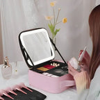 Mirrorglam Make-up Tasche – LED-Spiegel & Organizer für perfektes Styling unterwegs - sellene.de