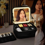 Mirrorglam Make-up Tasche – LED-Spiegel & Organizer für perfektes Styling unterwegs - sellene.de
