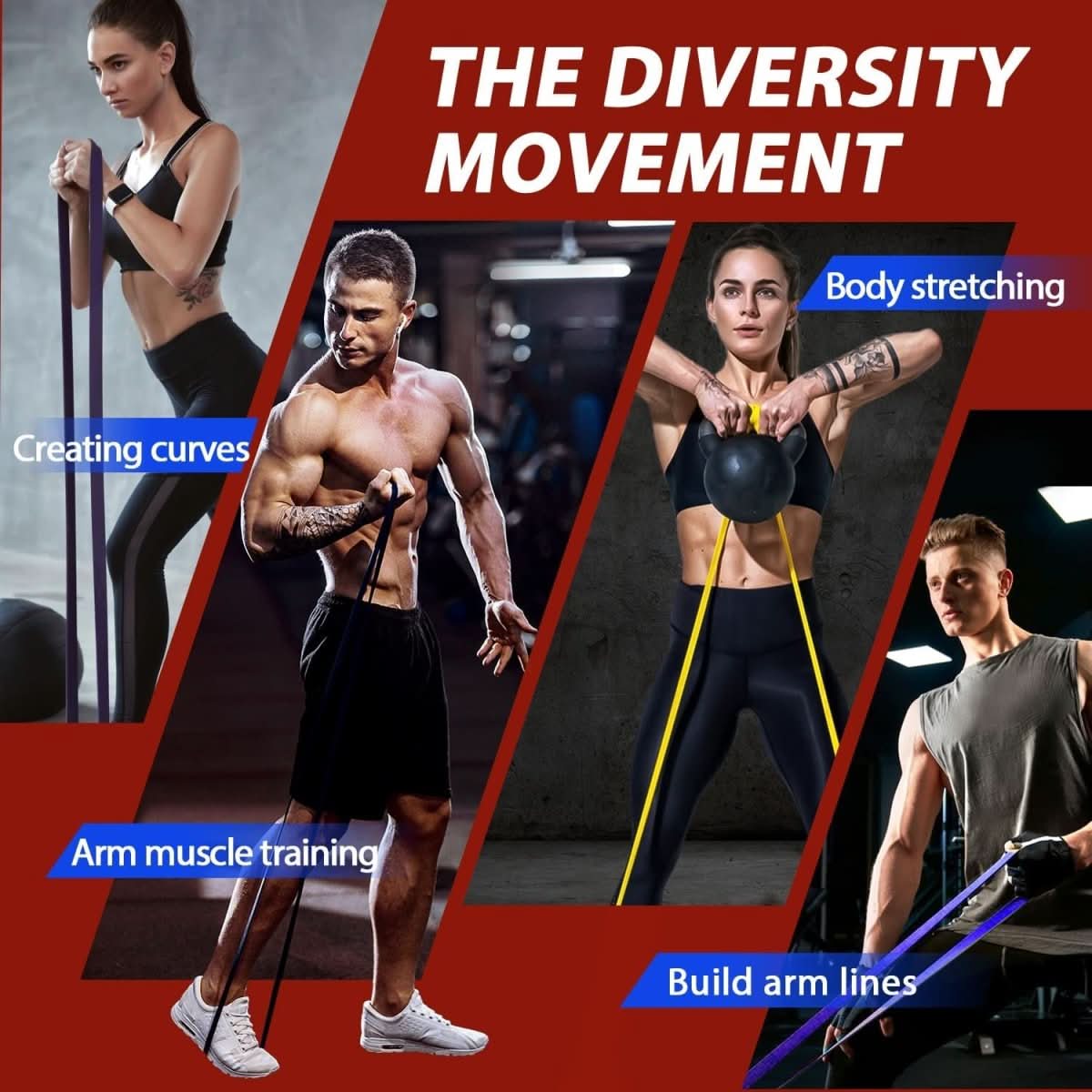 PowerBand – Widerstandsreifen Set für vielseitiges Krafttraining - sellene.de