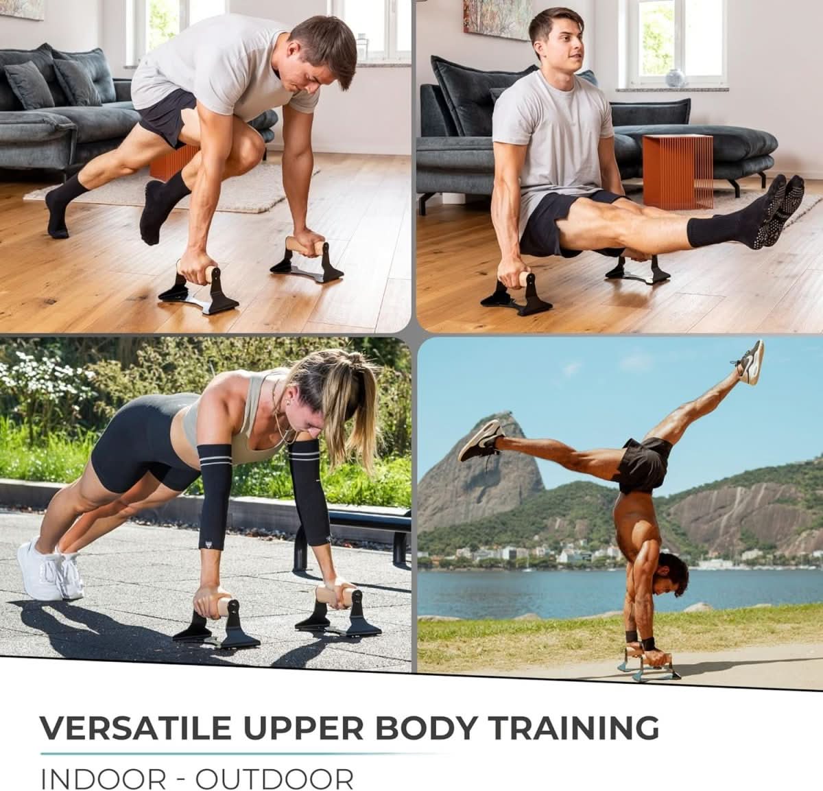 PowerGrip – Ergonomische Holzparalletten für sicheres Liegestütztraining - sellene.de