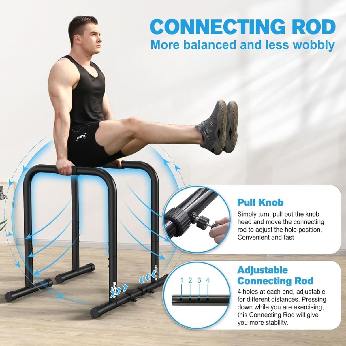 Powerdip – Verstellbare Dip Station für Oberkörpertraining zu Hause - sellene.de