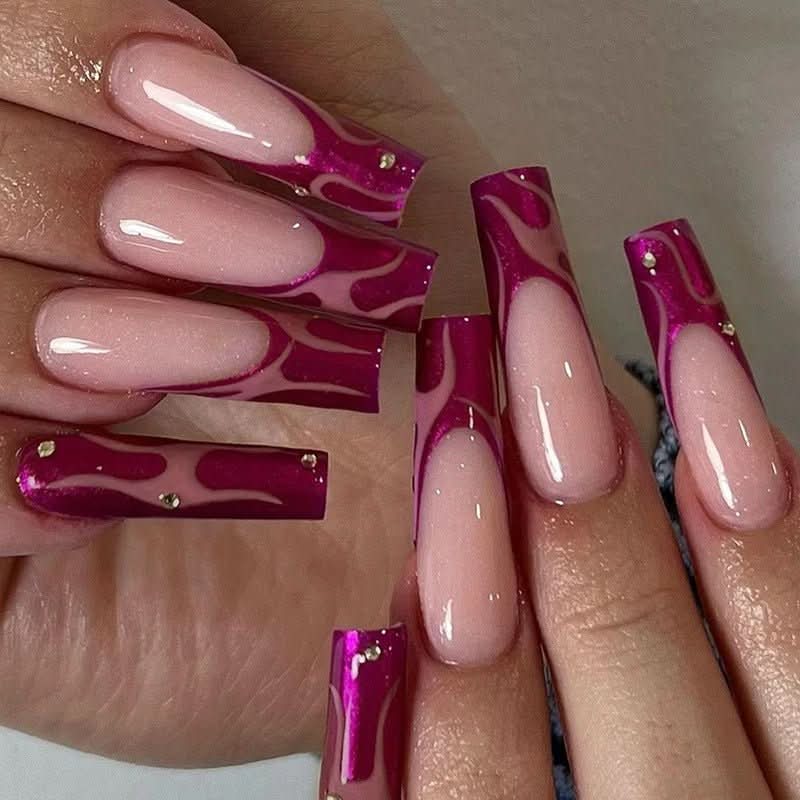 Presson Chic – 24 Rosa Kunstnägel mit Kleber für schnellen Salonlook - sellene.de