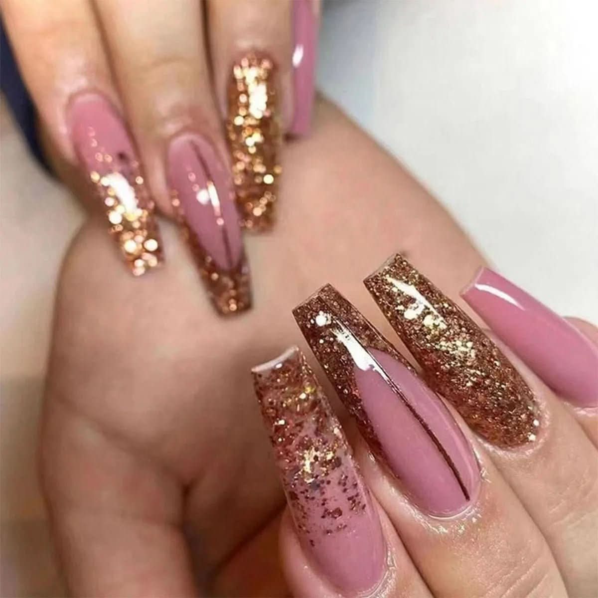 Presson Chic – 24 Rosa Kunstnägel mit Kleber für schnellen Salonlook - sellene.de