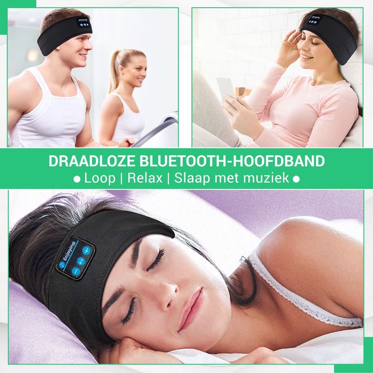 Sleepwave Bluetooth Schlafband – Musik-Schlafhilfe für erholsamen Schlaf & Entspannung - sellene.de