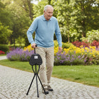 STROLLEZ – Faltbarer Gehstock mit integriertem Sitz für Reisen und Outdoor-Komfort - sellene.de