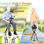 STROLLEZ – Faltbarer Gehstock mit integriertem Sitz für Reisen und Outdoor-Komfort - sellene.de