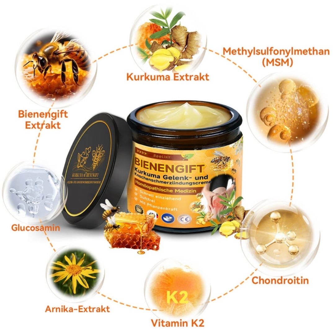 Bienengiftcreme | Salbe mit Bienengift, Hyaluron & Kollagen | BeeLixir - sellene.de