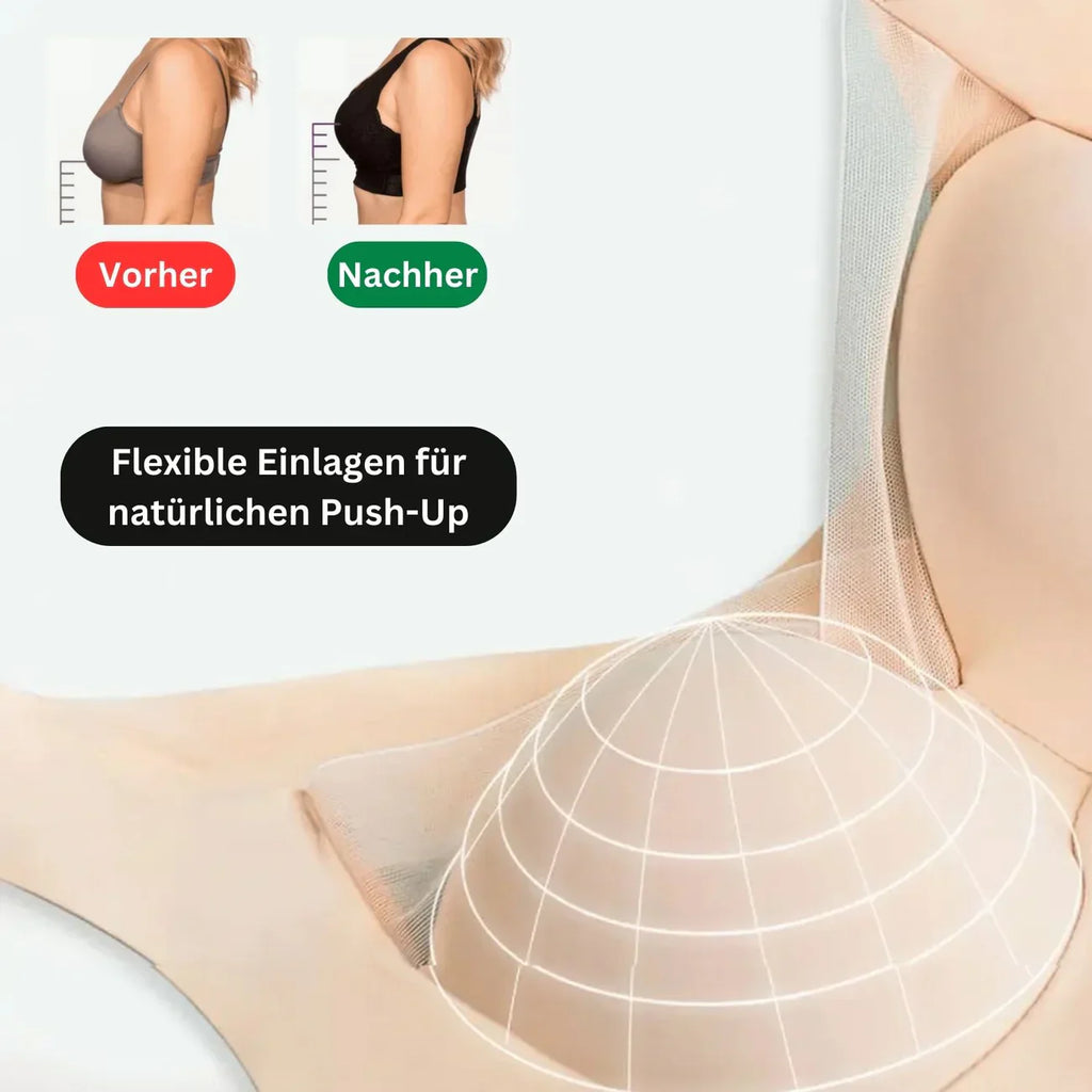 BH ohne Bügel | Bequemer Nahtloser Push Up BH | Komfina - sellene.de