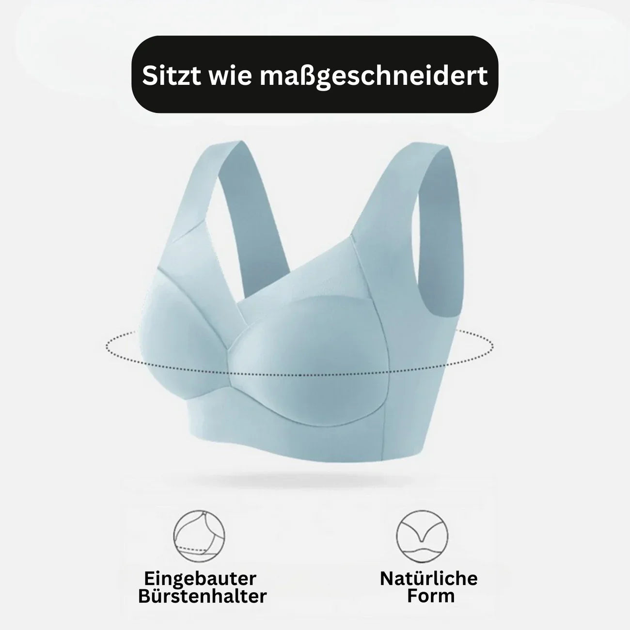 BH ohne Bügel | Bequemer Nahtloser Push Up BH | Komfina - sellene.de