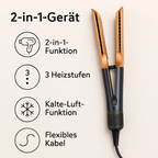 Föhn & Glätteisen in 1 | 2 in 1 Haarstyler | Volyra - sellene.de