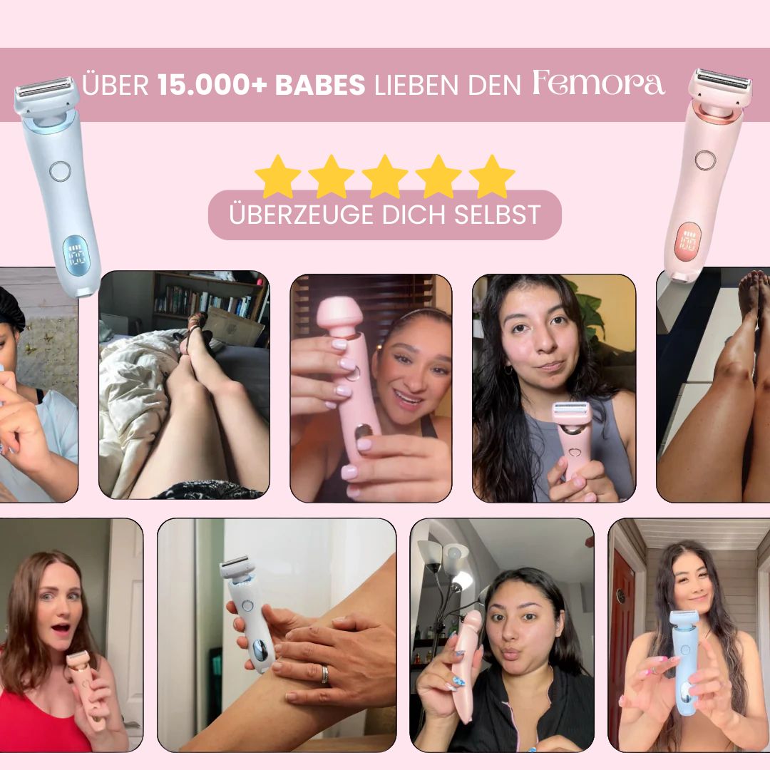 Intimrasierer für Frauen | Elektrischer Damenrasierer für Intimbereich | Bikini Trimmer | Femora - sellene.de