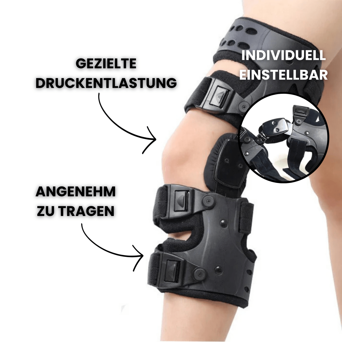 KNIELEASE KNEE SUPPORT – Orthopädische Kniebandage zur Schmerzlinderung & Stabilisierung bei Arthrose & Verletzungen - sellene.de