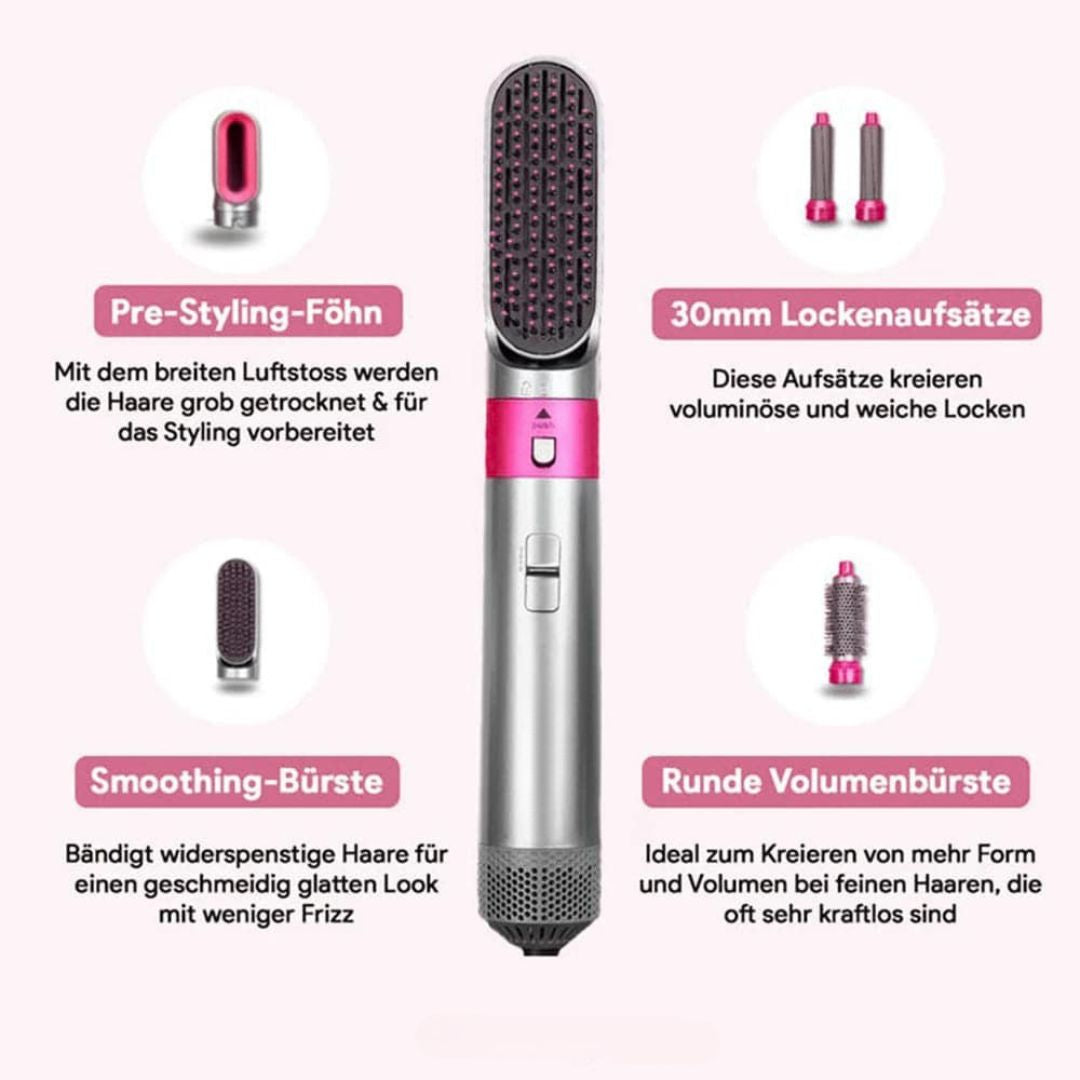 5 in 1 Lockenstab | Föhn, Glätteisen und Welleneisen in 1 | Hairstyler | Stylora - sellene.de