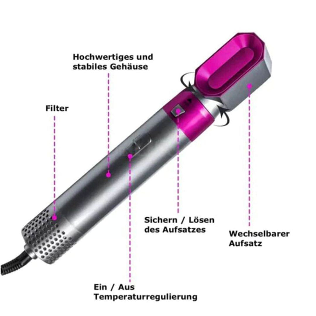 5 in 1 Lockenstab | Föhn, Glätteisen und Welleneisen in 1 | Hairstyler | Stylora - sellene.de