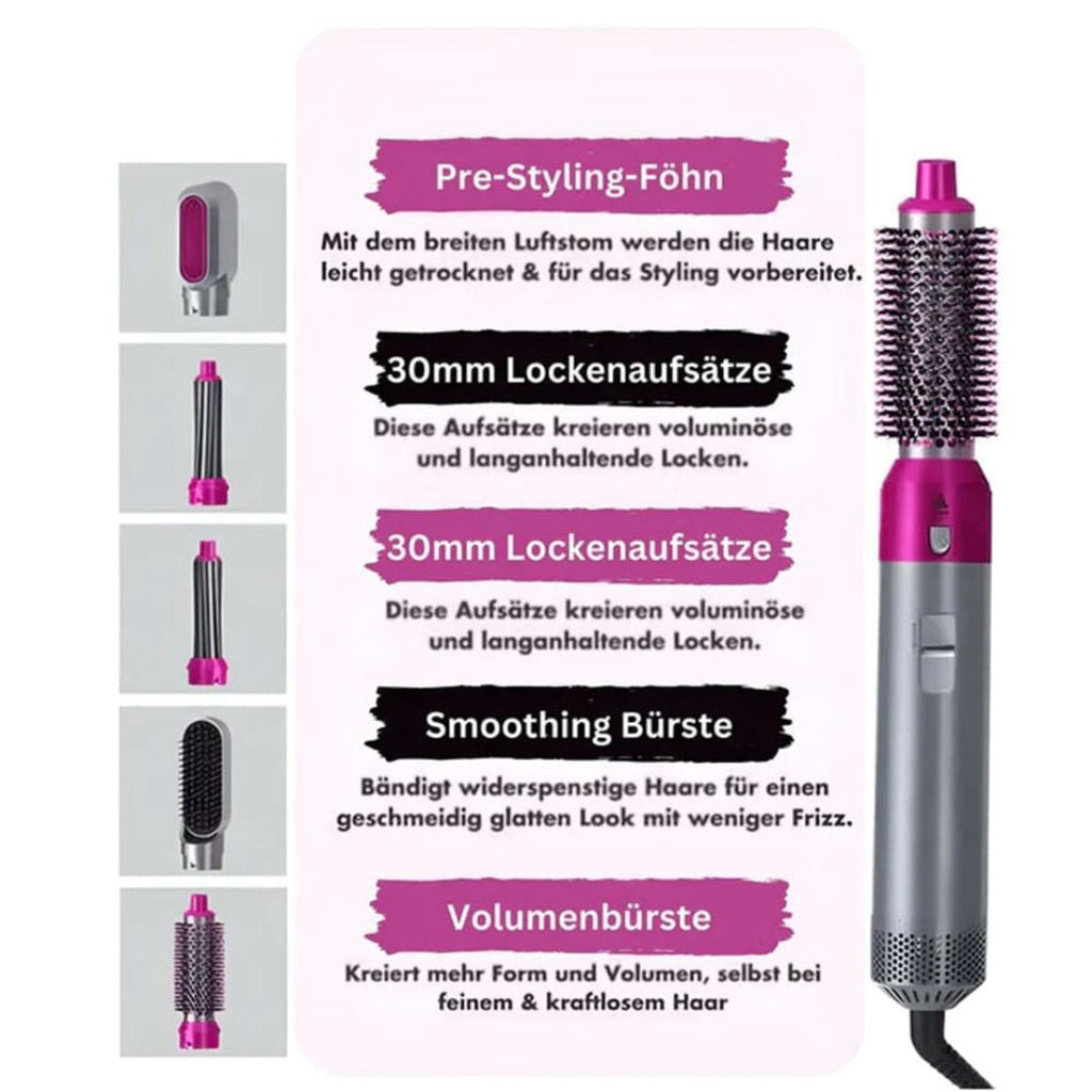 5 in 1 Lockenstab | Föhn, Glätteisen und Welleneisen in 1 | Hairstyler | Stylora - sellene.de