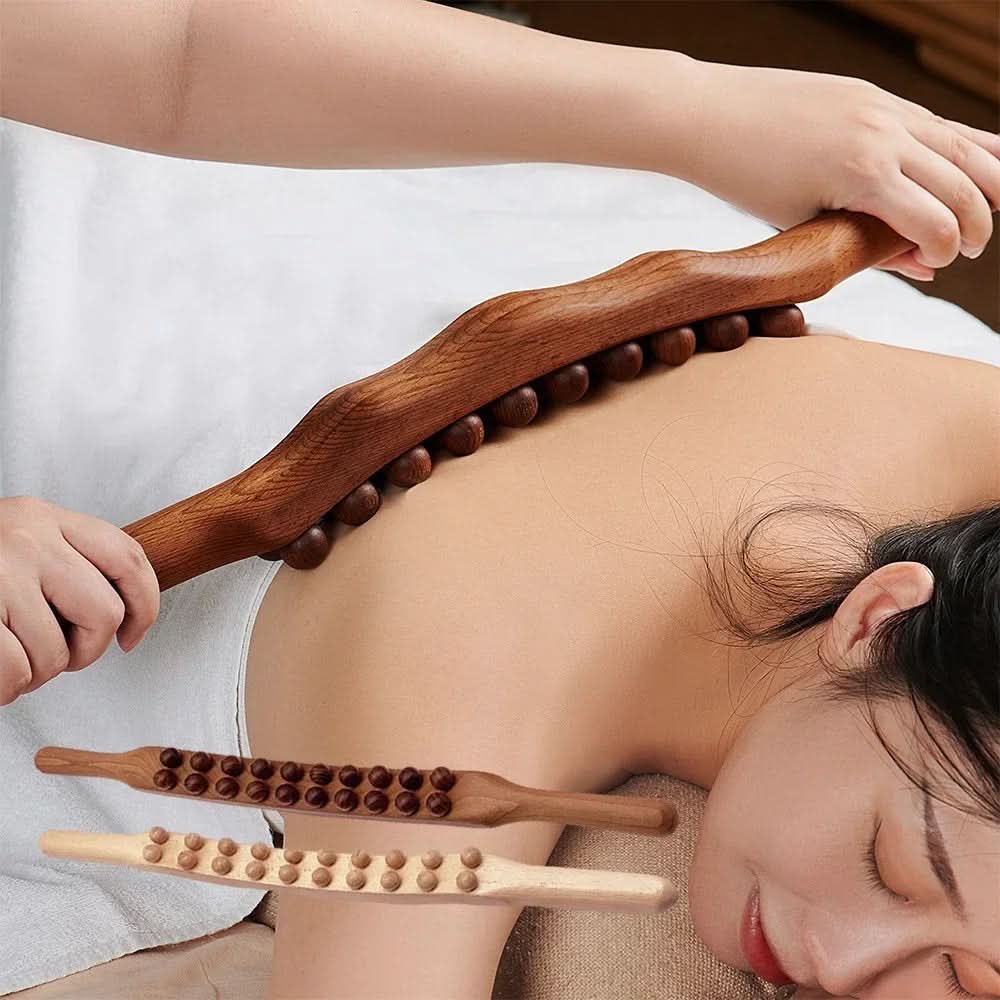 WoodEase Pro – Gua Sha Massagestab aus Holz für Muskelentspannung (60 cm) - sellene.de