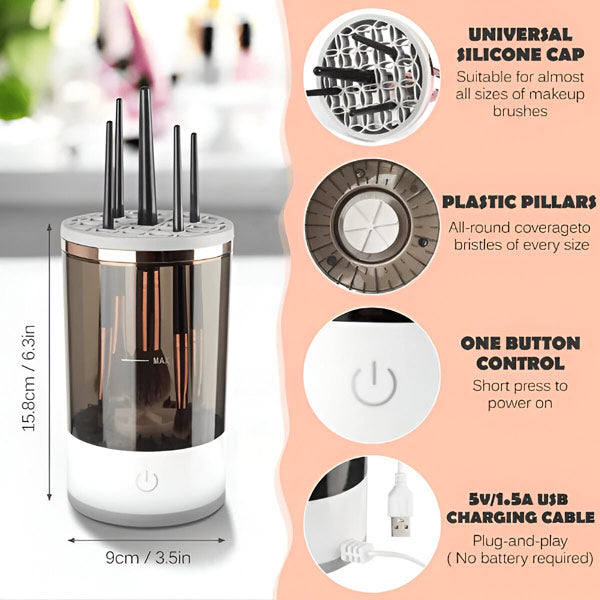 Pinselreiniger | Make Up Pinsel Reinigen | Elektrischer Pinselreiniger | PinselClean - sellene.de