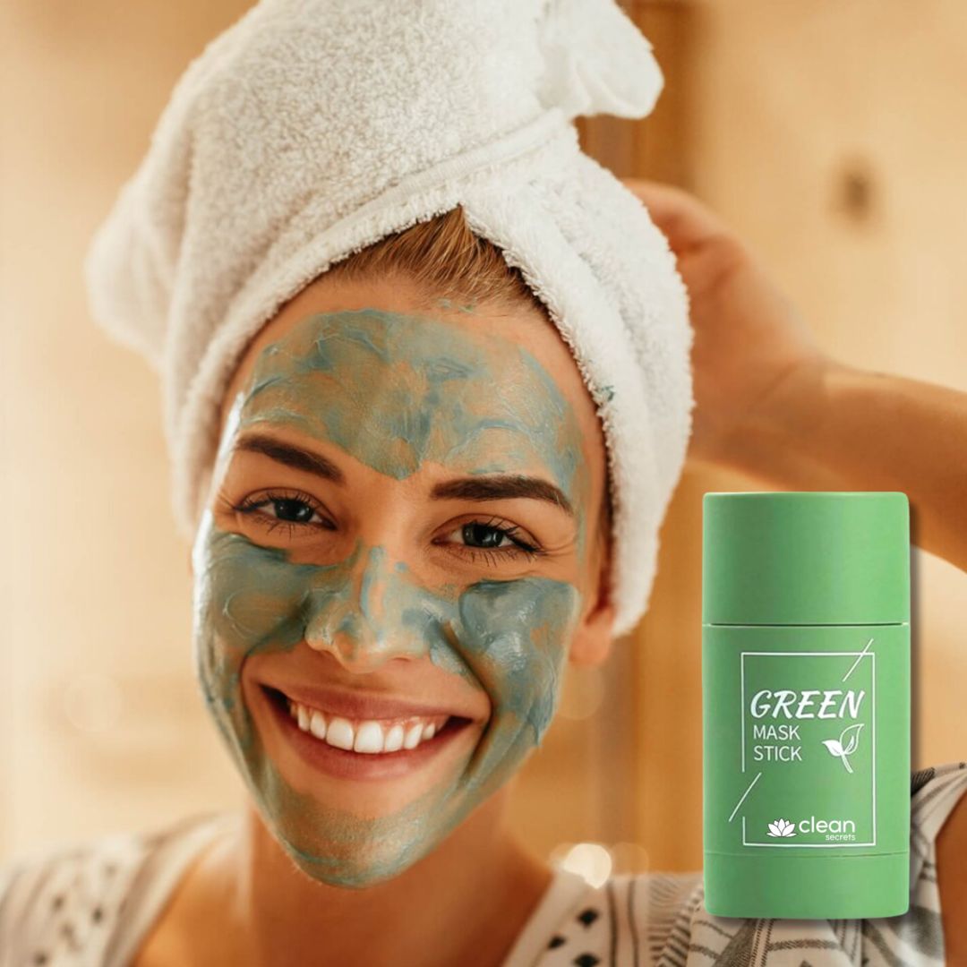 Reinigungsmaske Stick für Gesichtsreinigung | Naturkosmetik mit Grünteeextrakt für Hautpflege | LumiHaut - sellene.de