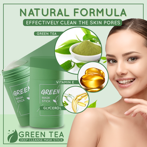 Reinigungsmaske Stick für Gesichtsreinigung | Naturkosmetik mit Grünteeextrakt für Hautpflege | LumiHaut - sellene.de