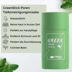 Reinigungsmaske Stick für Gesichtsreinigung | Naturkosmetik mit Grünteeextrakt für Hautpflege | LumiHaut - sellene.de