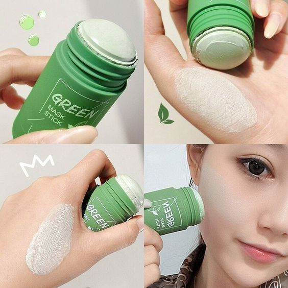 Reinigungsmaske Stick für Gesichtsreinigung | Naturkosmetik mit Grünteeextrakt für Hautpflege | LumiHaut - sellene.de