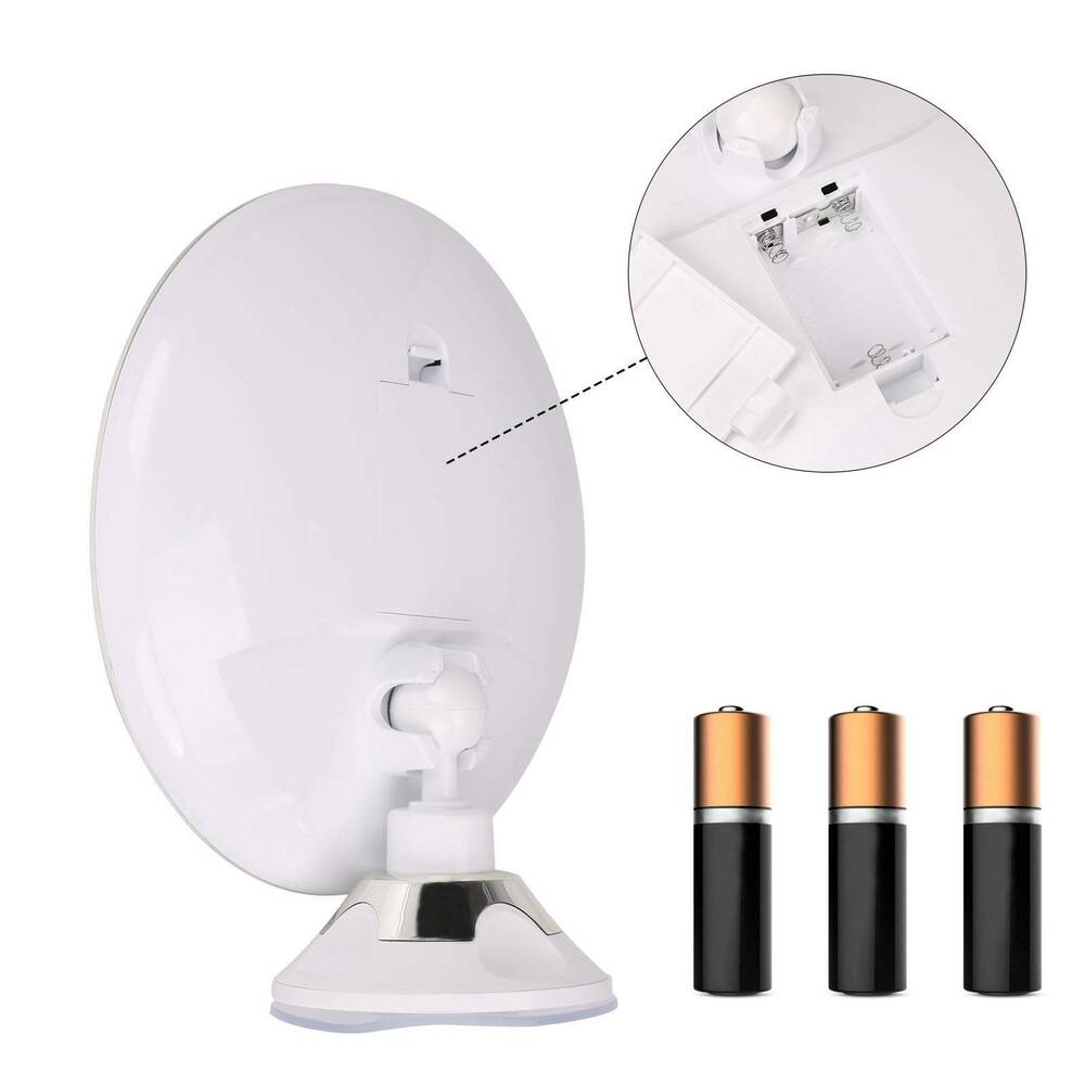 Schminkspiegel mit Licht und 10x Vergrößerung | Beleuchteter LED Spiegel rund | Kosmetix - sellene.de