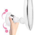 Schminkspiegel mit Licht und 10x Vergrößerung | Beleuchteter LED Spiegel rund | Kosmetix - sellene.de