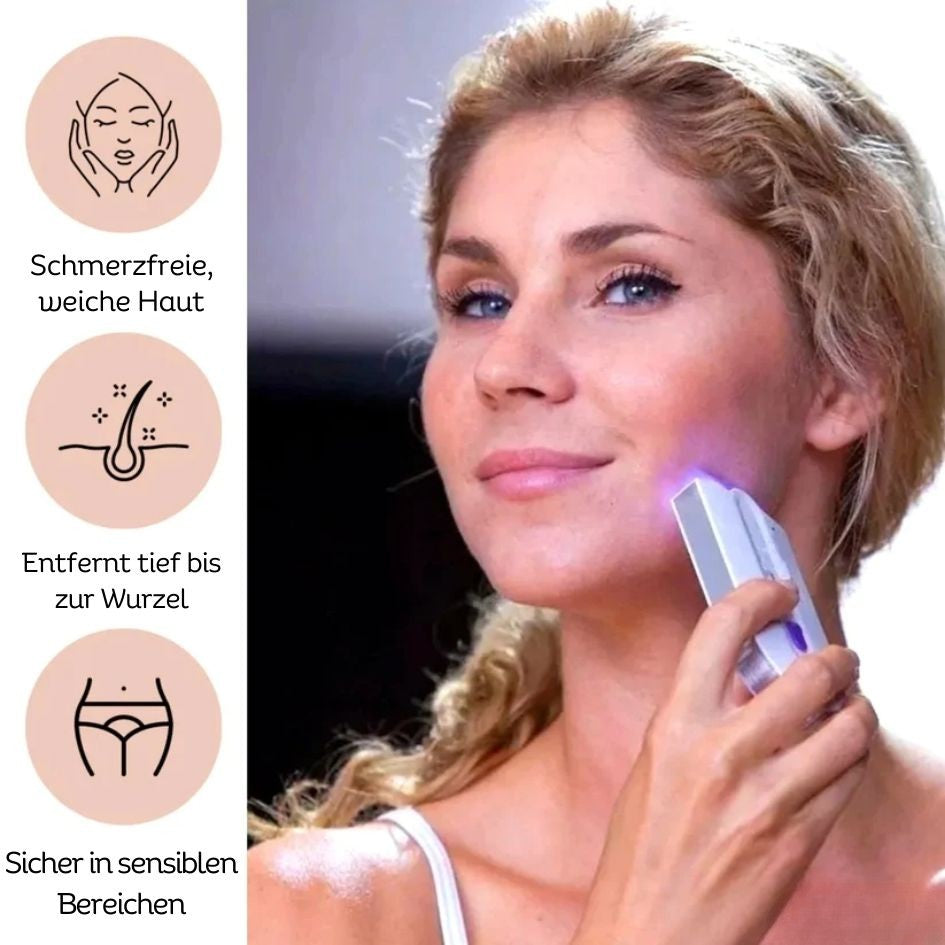 Laser Haarentfernung Gerät | Elektrorasierer und Rasierapparat für sanfte Haarentfernung | SilkLaser - sellene.de