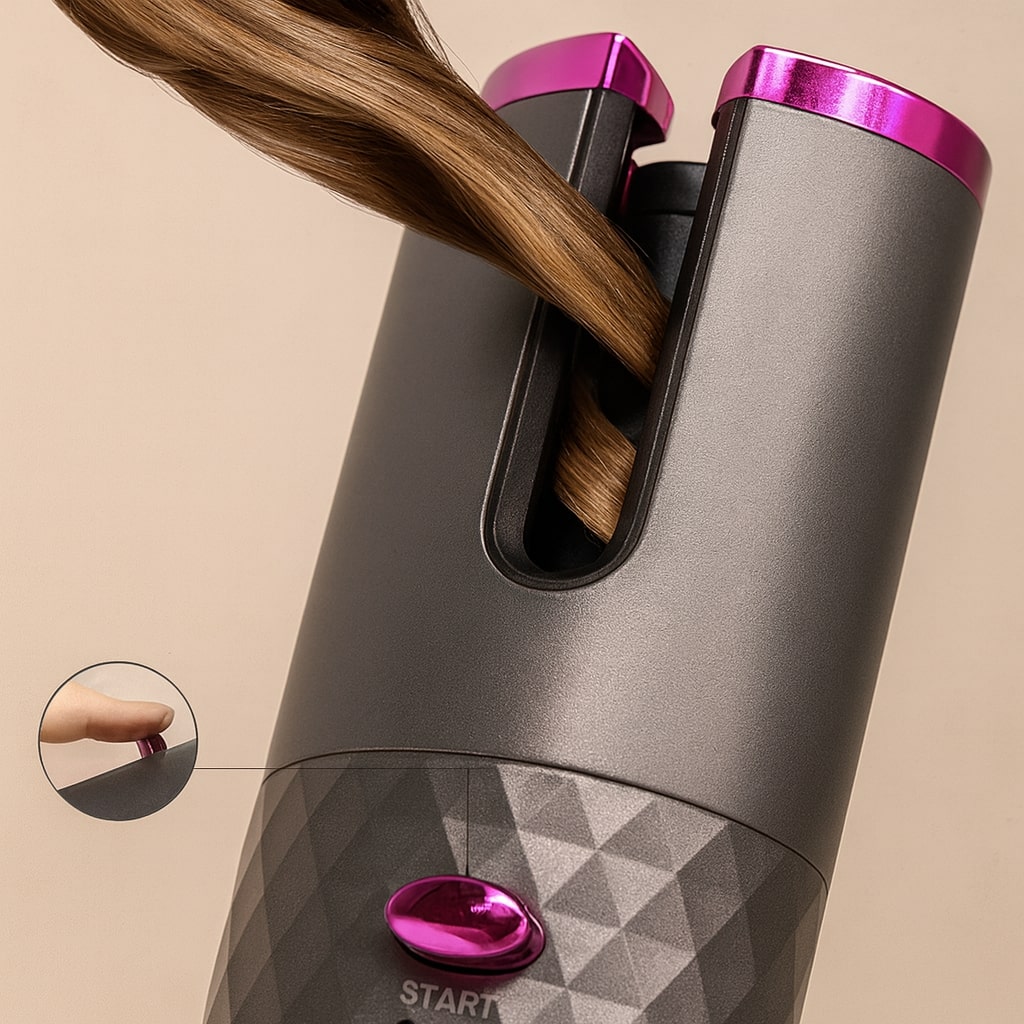 Automatischer Lockenstab | Kabelloser Lockendreher | Haarstyling Gerät | StyliWave - sellene.de